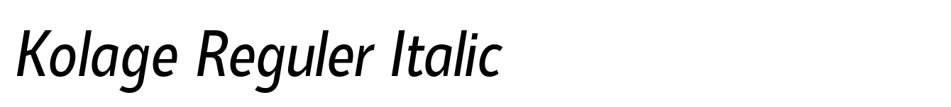 Kolage Reguler Italic image